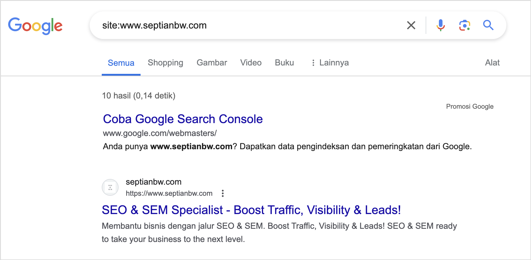 Cara Cek Indeks Google